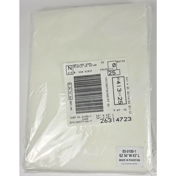 Brylane Home Off White Sheer Window Drapes Tab Panels 56" W X 63"L (Set of Four) - Picture 1 of 1